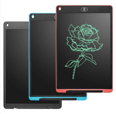 LCD tabla za pisanje 12 inca pisi brisi tablet na baterije crni roze i plavi