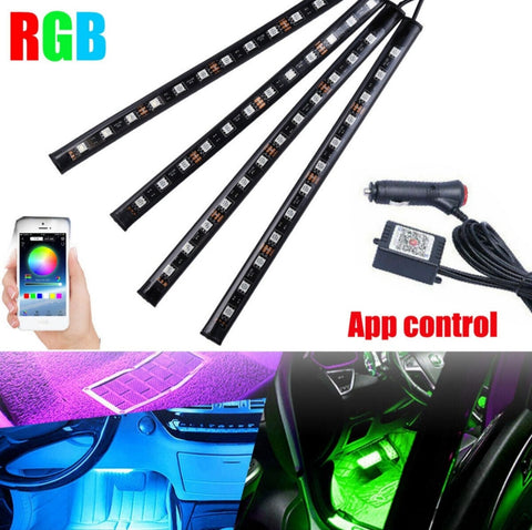 Ambijentalno svetlo osvetlenje led rgb plus aplikacija za auto