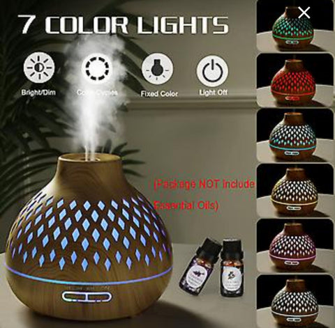 Aroma difuzer osvezivac  vazduha 400ml -7 led boja